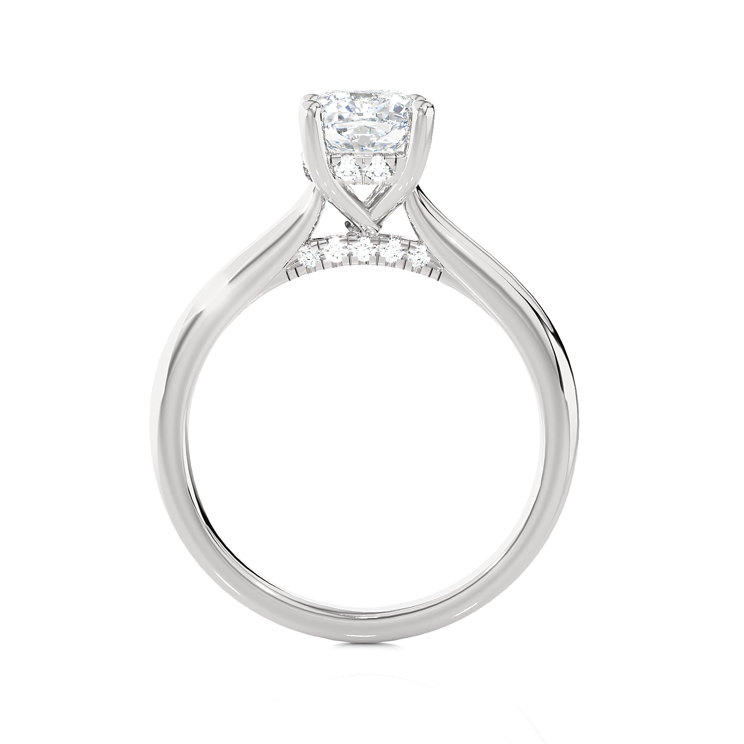 Cushion-Cut Lab Grown Diamond Halo Engagement Ring