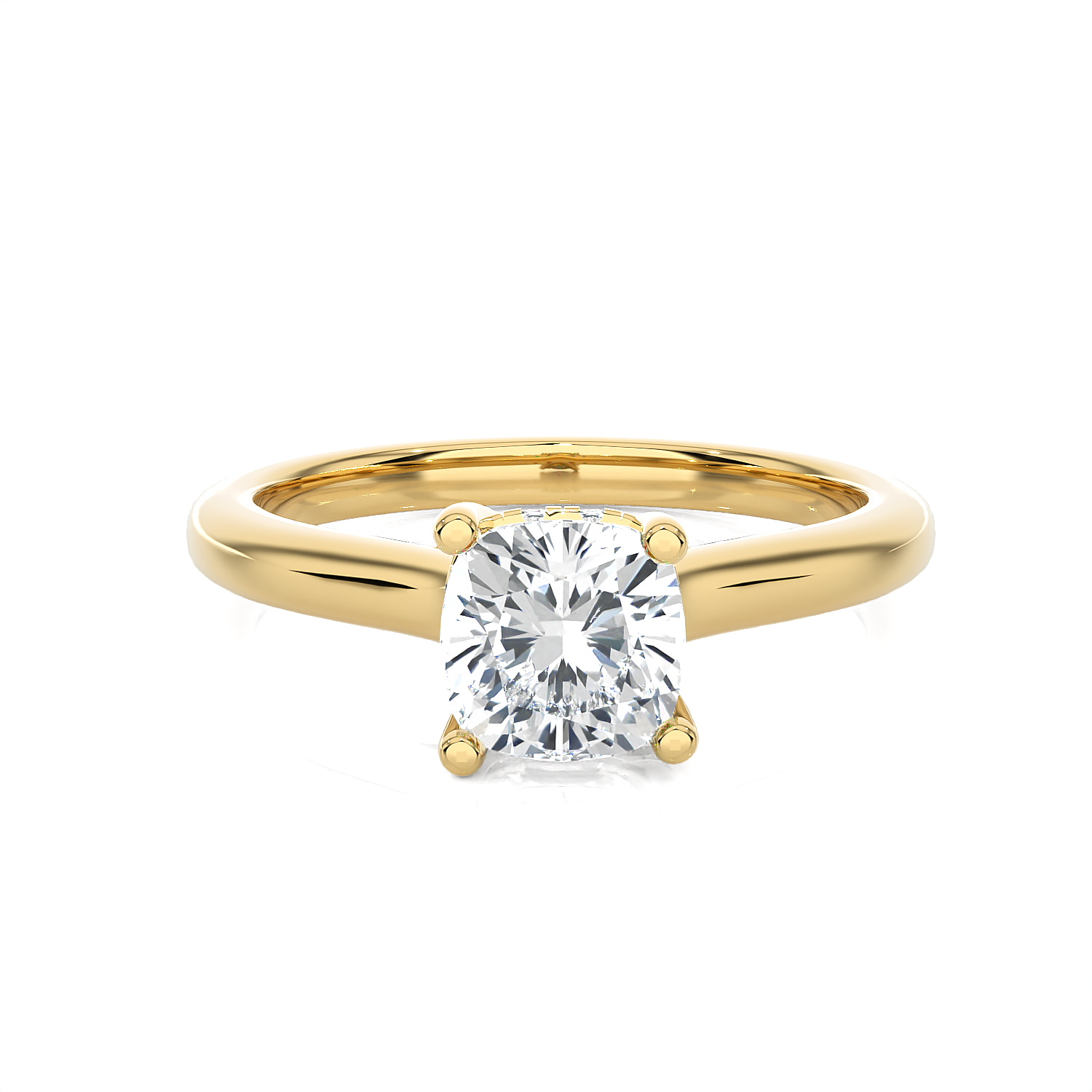 Cushion-Cut Lab Grown Diamond Halo Engagement Ring