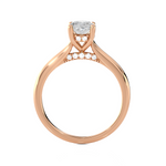 Oval Lab Grown Diamond Halo Engagement Ring