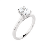 Oval Lab Grown Diamond Halo Engagement Ring