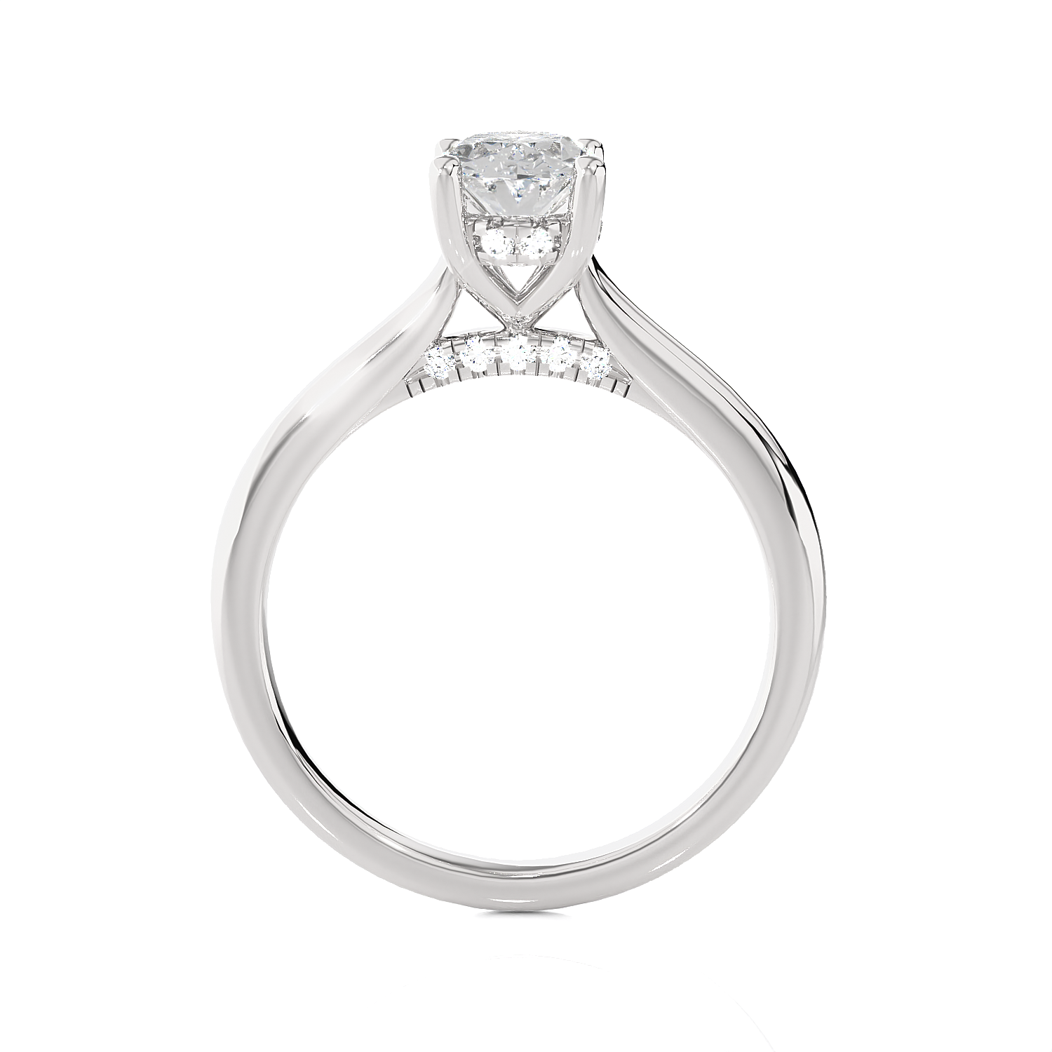 Oval Lab Grown Diamond Halo Engagement Ring