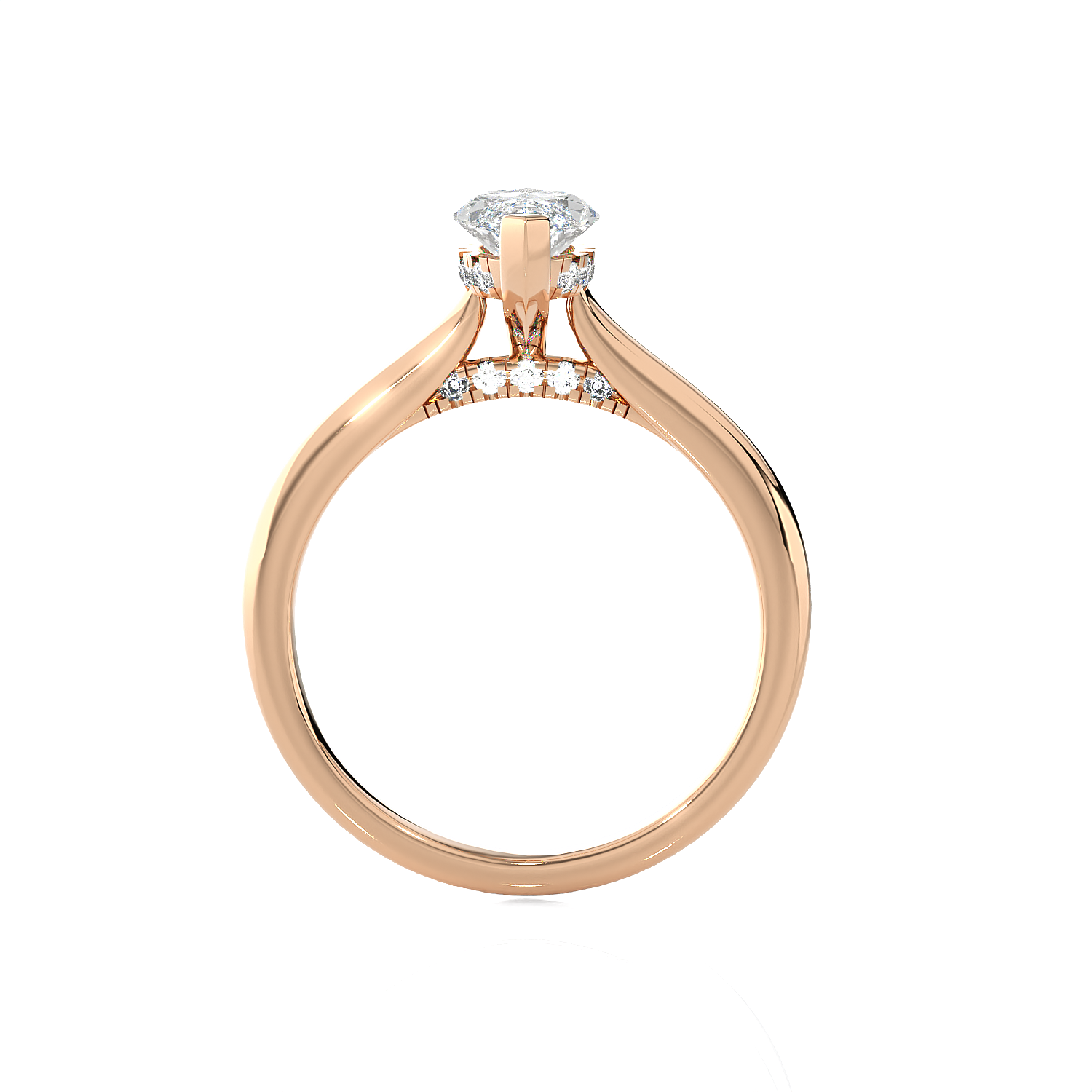 Marquise Lab Grown Diamond Halo Engagement Ring