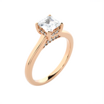 Princess-Cut Lab Grown Diamond Halo Engagement Ring