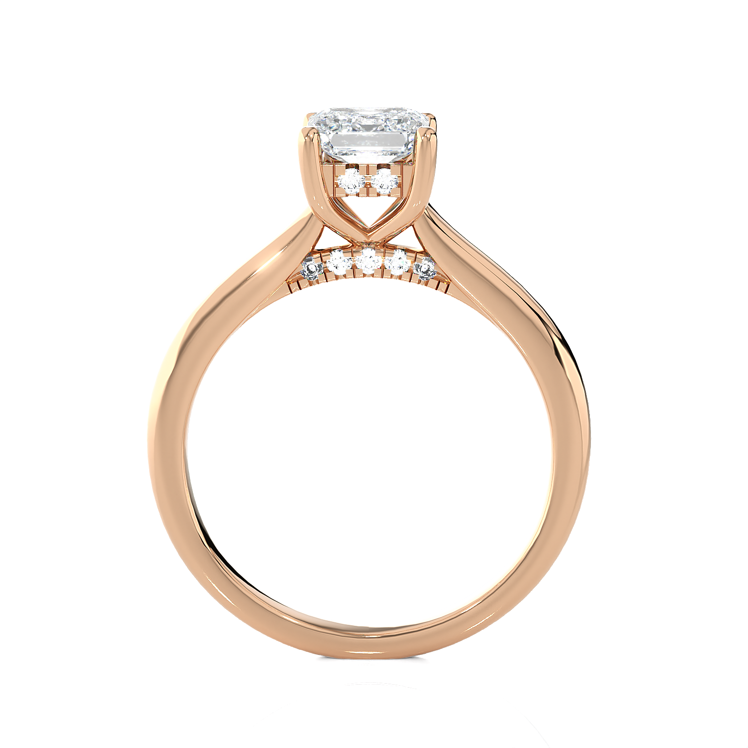 Princess-Cut Lab Grown Diamond Halo Engagement Ring