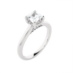 Princess-Cut Lab Grown Diamond Halo Engagement Ring