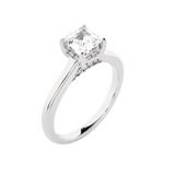Princess-Cut Lab Grown Diamond Halo Engagement Ring