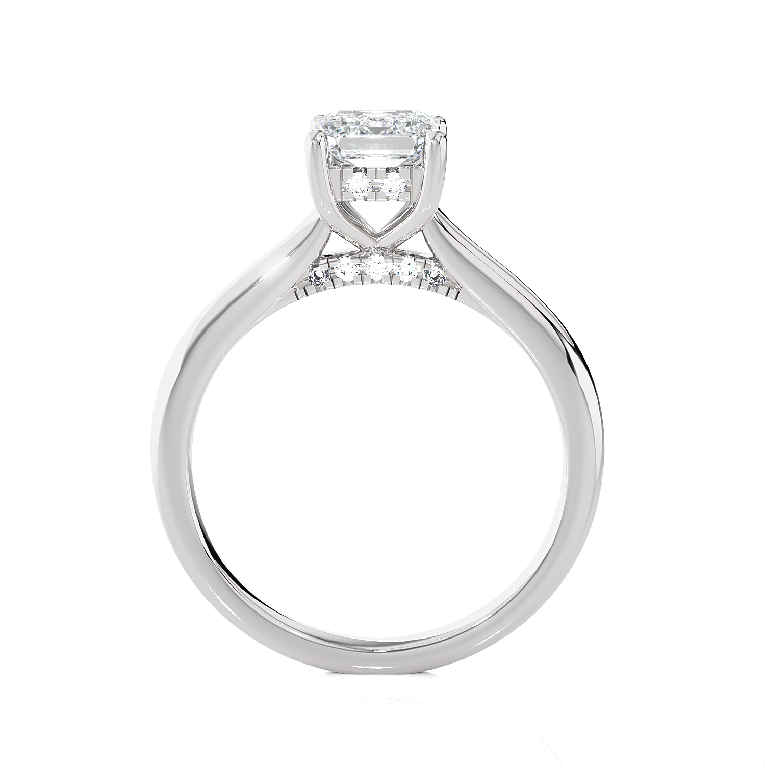 Princess-Cut Lab Grown Diamond Halo Engagement Ring