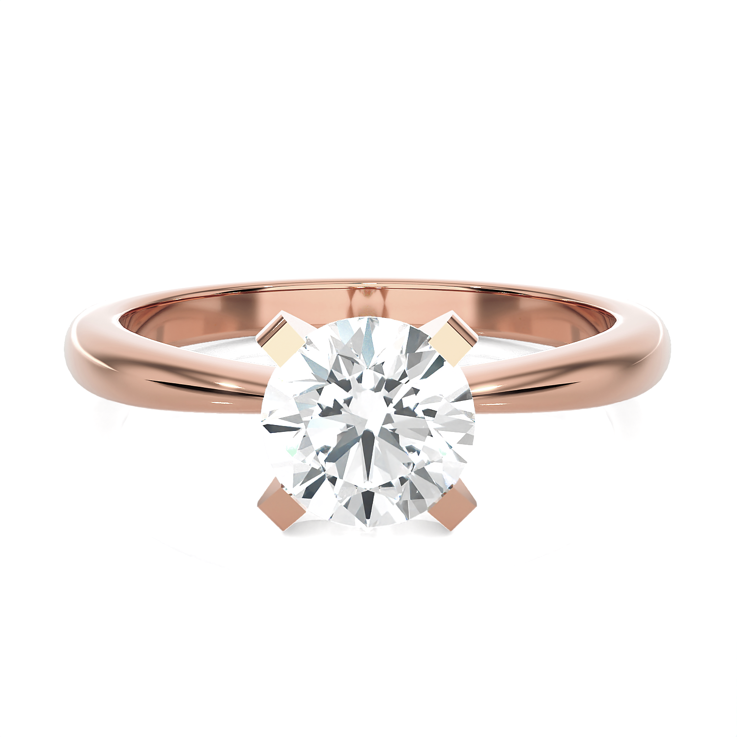Round Lab Grown Diamond Solitaire Engagement Ring