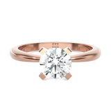 Round Lab Grown Diamond Solitaire Engagement Ring