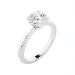 Round Lab Grown Diamond Solitaire Engagement Ring