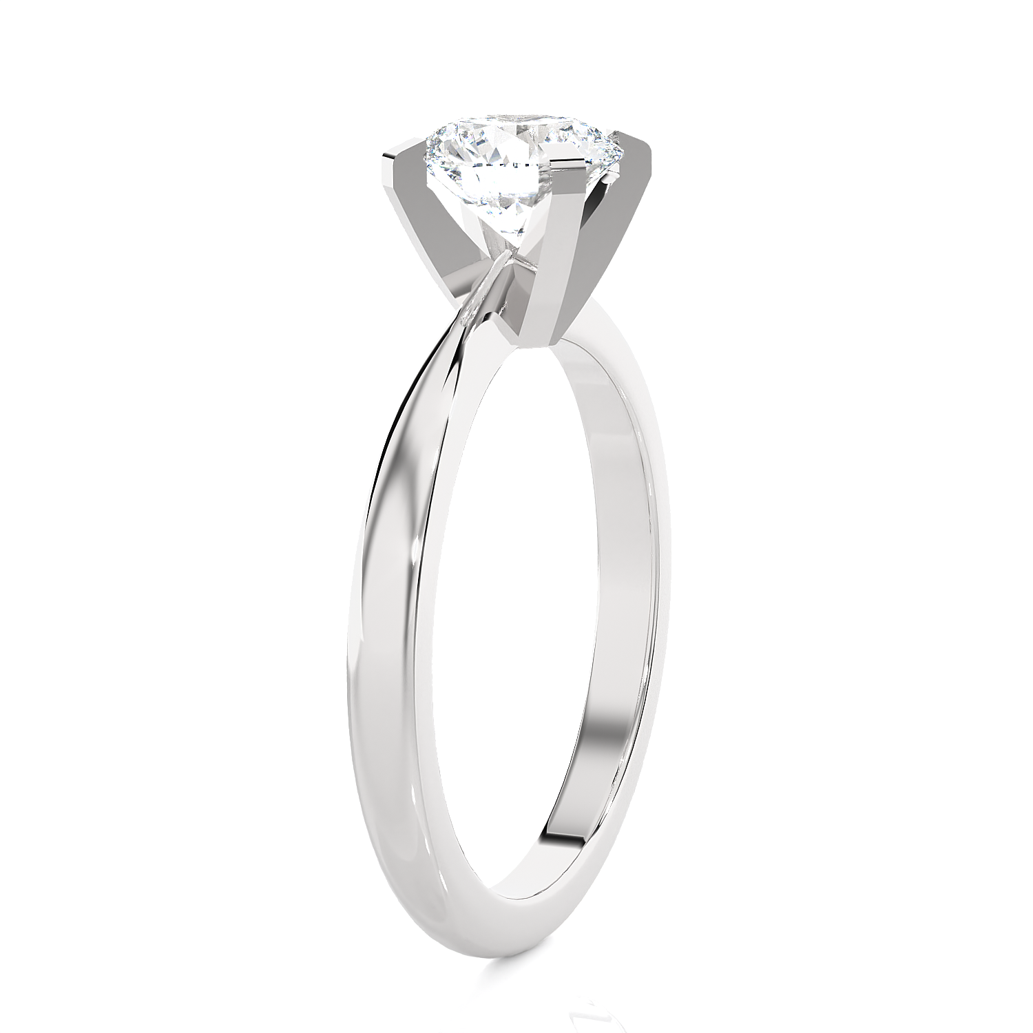 Round Lab Grown Diamond Solitaire Engagement Ring
