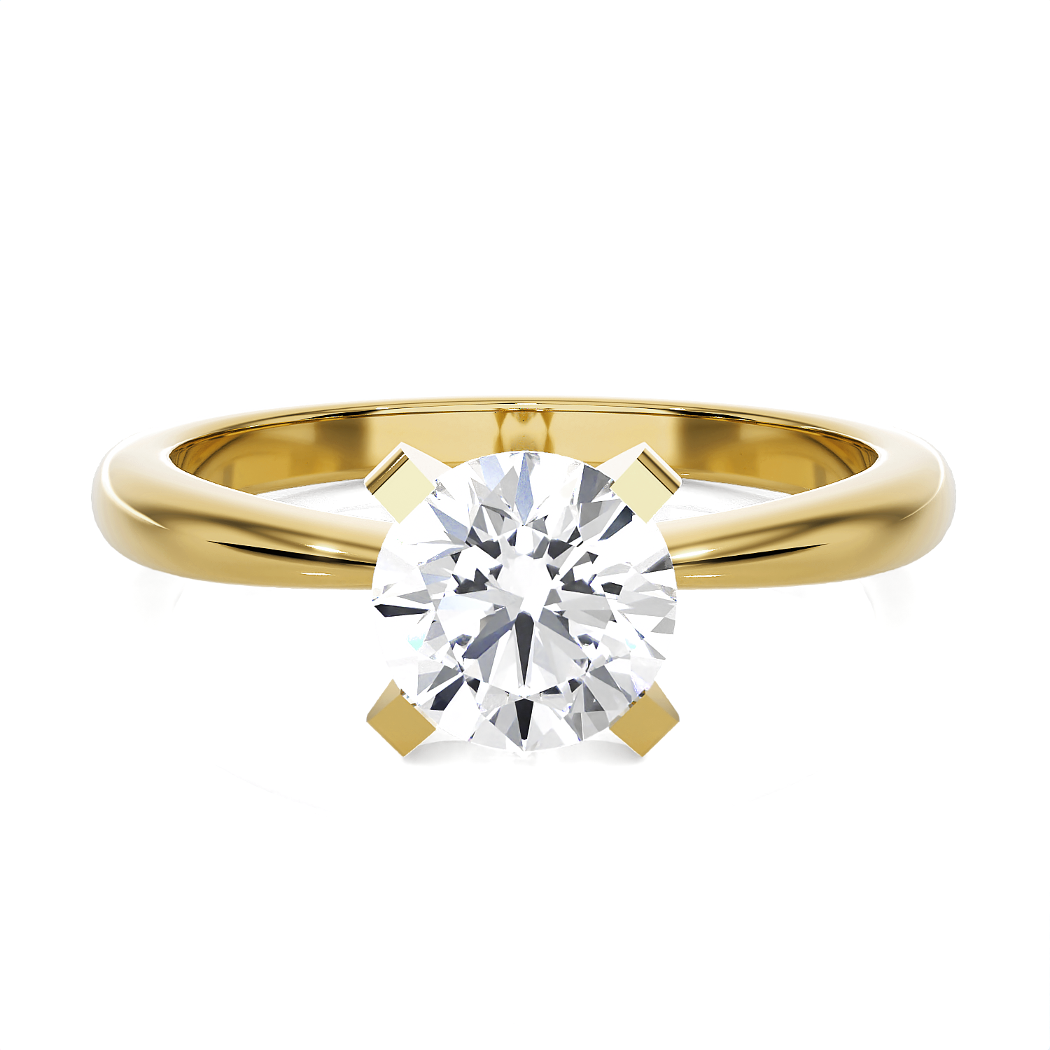 Round Lab Grown Diamond Solitaire Engagement Ring