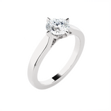 Round Lab Grown Diamond Solitaire Engagement Ring