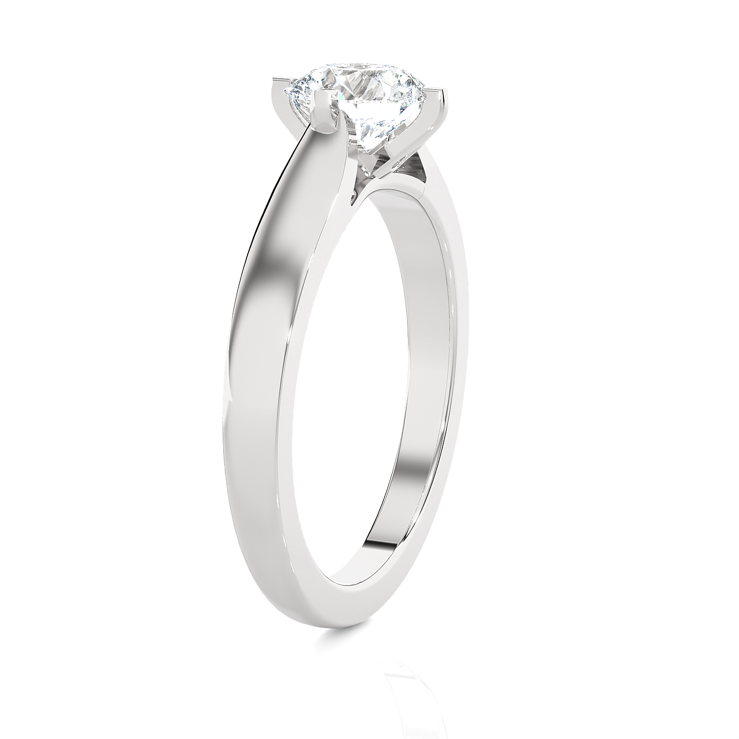 Round Lab Grown Diamond Solitaire Engagement Ring