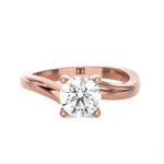 Round Lab Grown Diamond Solitaire Engagement Ring