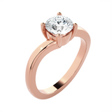 Round Lab Grown Diamond Solitaire Engagement Ring