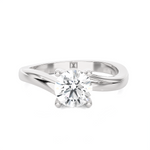 Round Lab Grown Diamond Solitaire Engagement Ring