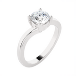 Round Lab Grown Diamond Solitaire Engagement Ring