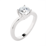 Round Lab Grown Diamond Solitaire Engagement Ring