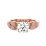 Round Lab Grown Diamond Solitaire Engagement Ring