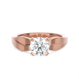 Round Lab Grown Diamond Solitaire Engagement Ring
