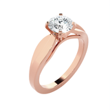 Round Lab Grown Diamond Solitaire Engagement Ring