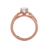 Round Lab Grown Diamond Solitaire Engagement Ring