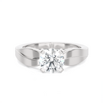 Round Lab Grown Diamond Solitaire Engagement Ring