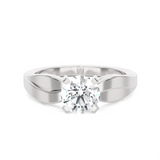 Round Lab Grown Diamond Solitaire Engagement Ring