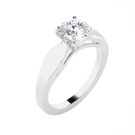 Round Lab Grown Diamond Solitaire Engagement Ring
