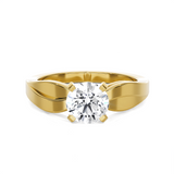 Round Lab Grown Diamond Solitaire Engagement Ring