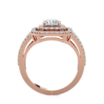 Princess-Cut Lab Grown Diamond Halo Engagement Ring