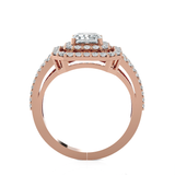 Princess-Cut Lab Grown Diamond Halo Engagement Ring
