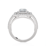 Princess-Cut Lab Grown Diamond Halo Engagement Ring