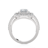 Princess-Cut Lab Grown Diamond Halo Engagement Ring