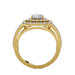Princess-Cut Lab Grown Diamond Halo Engagement Ring