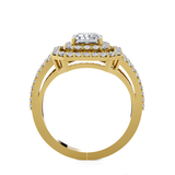 Princess-Cut Lab Grown Diamond Halo Engagement Ring