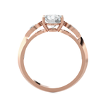 Round Lab Grown Diamond Side Stone Engagement Ring
