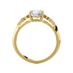 Round Lab Grown Diamond Side Stone Engagement Ring