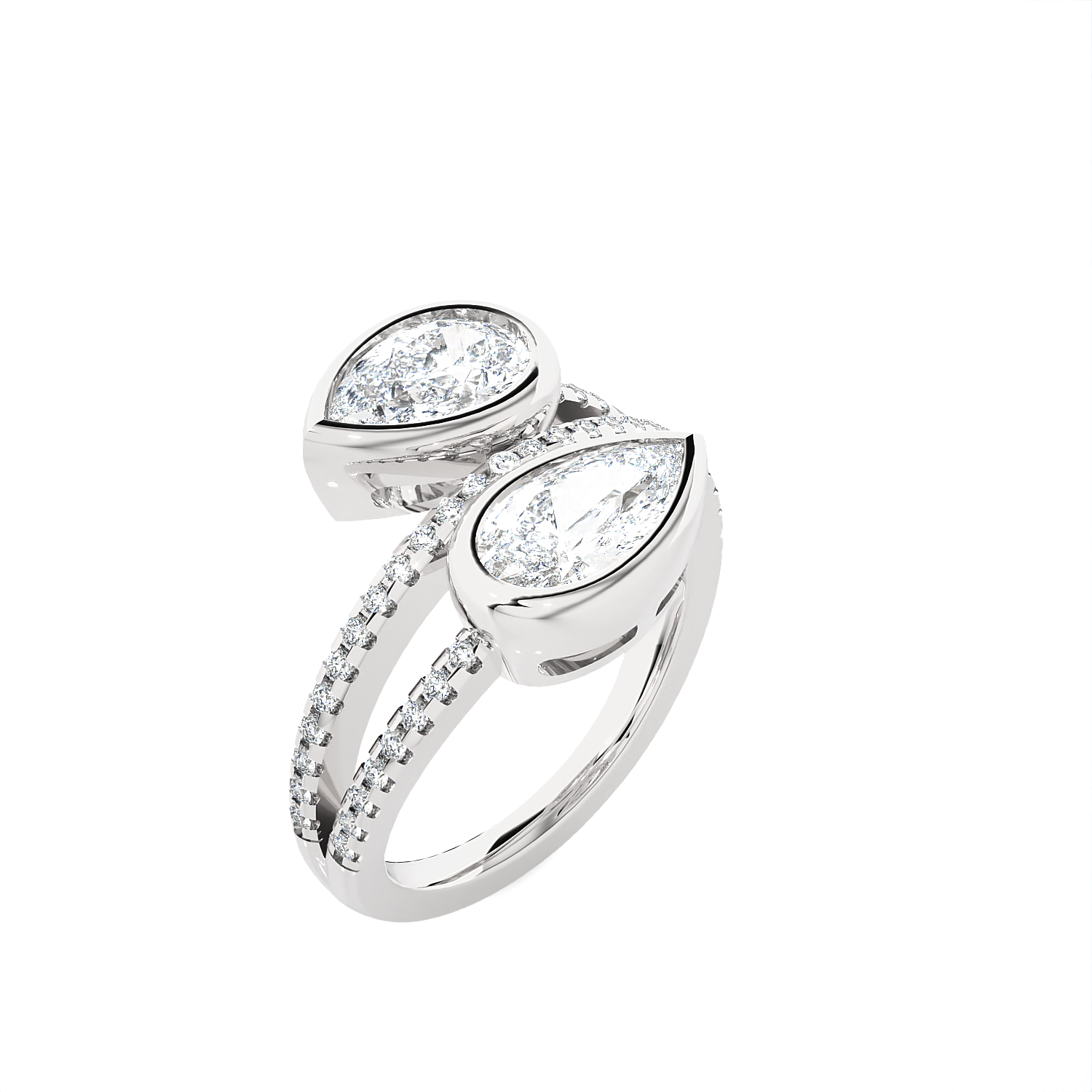 2 1/3 ctw Pear-Shaped Lab Grown Diamond Ring
