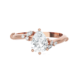 Pear-Shaped Lab Grown Diamond Side Stone Engagement Ring