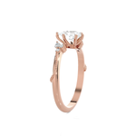 Pear-Shaped Lab Grown Diamond Side Stone Engagement Ring
