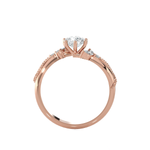 Pear-Shaped Lab Grown Diamond Side Stone Engagement Ring