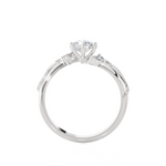 Pear-Shaped Lab Grown Diamond Side Stone Engagement Ring