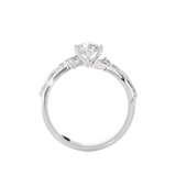 Pear-Shaped Lab Grown Diamond Side Stone Engagement Ring