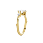 Pear-Shaped Lab Grown Diamond Side Stone Engagement Ring