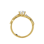 Pear-Shaped Lab Grown Diamond Side Stone Engagement Ring