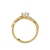Pear-Shaped Lab Grown Diamond Side Stone Engagement Ring