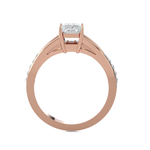 Emerald cut lab grown diamond side?stone?ring