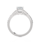 Emerald cut lab grown diamond side?stone?ring